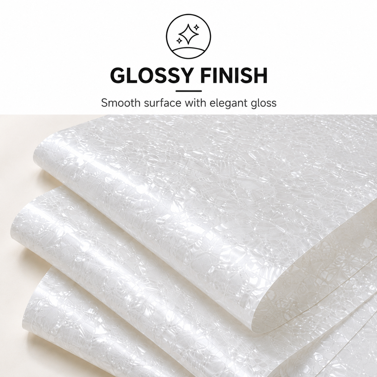 Mother-of-Pearl Sheets PVC Features-GLOSSY FINISH
